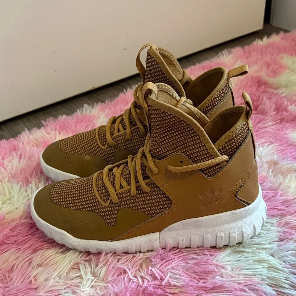 Adidas Brown High-Top Sneakers